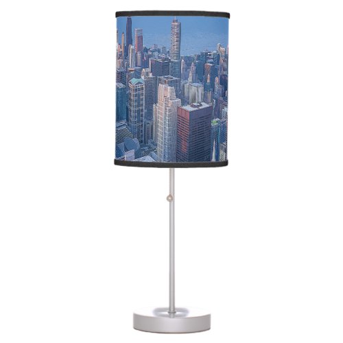 Chicago Architectural Buildings Artwork  Table Lamp