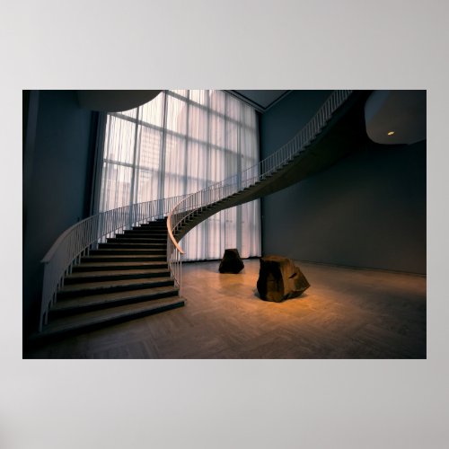 CHICAGO ART INSTITUTE FLOATING SPIRAL STAIRCASE POSTER