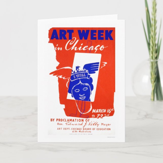 Chicago Art Week 1940 WPA Card (Front)