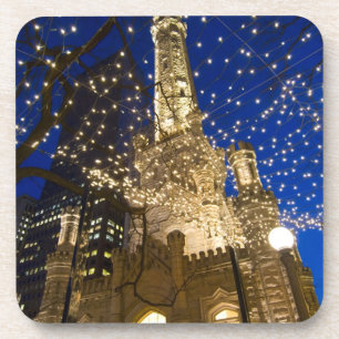 Chicago at Christmastime Drink Coaster