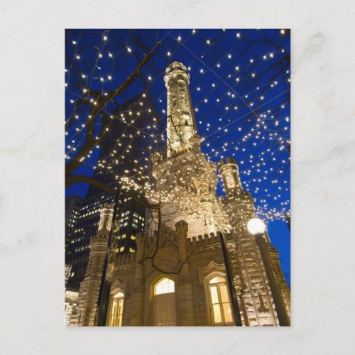 Chicago at Christmastime Holiday Postcard