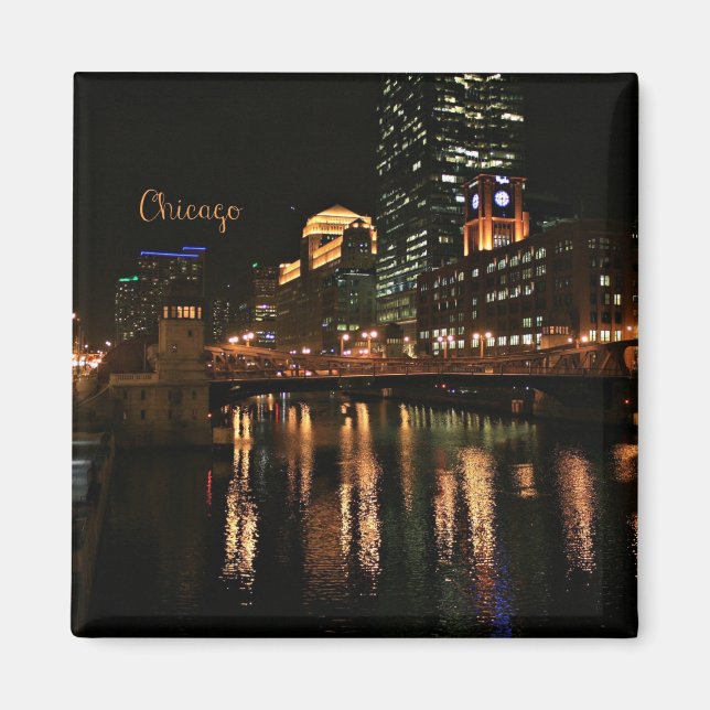 Chicago at Night Magnet (Front)