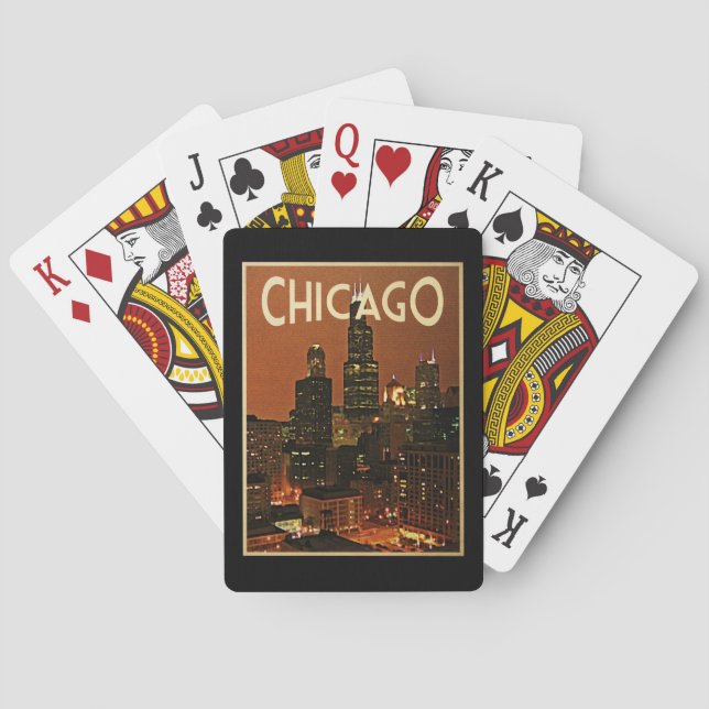 Chicago At Night Poker Cards (Back)