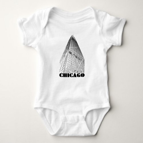 Chicago Baby High_rise  Skyline Skyscraper Gift Baby Bodysuit