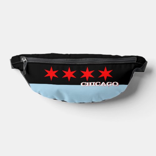 Chicago bag fashion black Chicago flag Fanny Pack