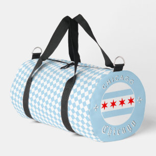 Chicago Bag, gym, travel bag, Chicago Flag Duffle Bag