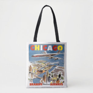 Chicago Barniff Airways Travel Tote vintage bag