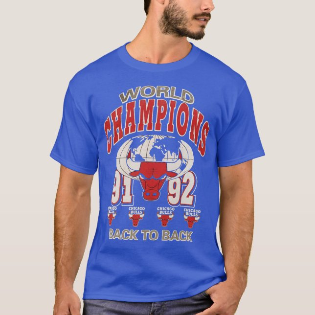 Chicago Basketball Back To Back 91-92 T-Shirt (Front)