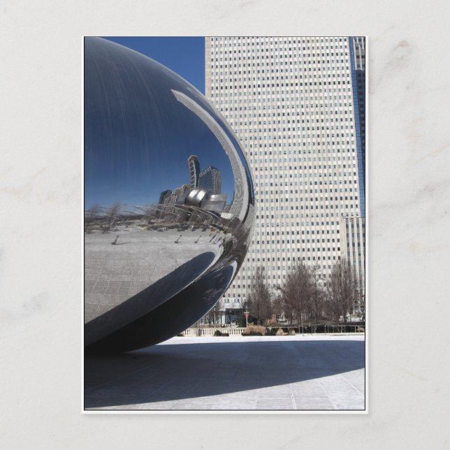 Chicago Bean and Skyscaper Postcard (Front)