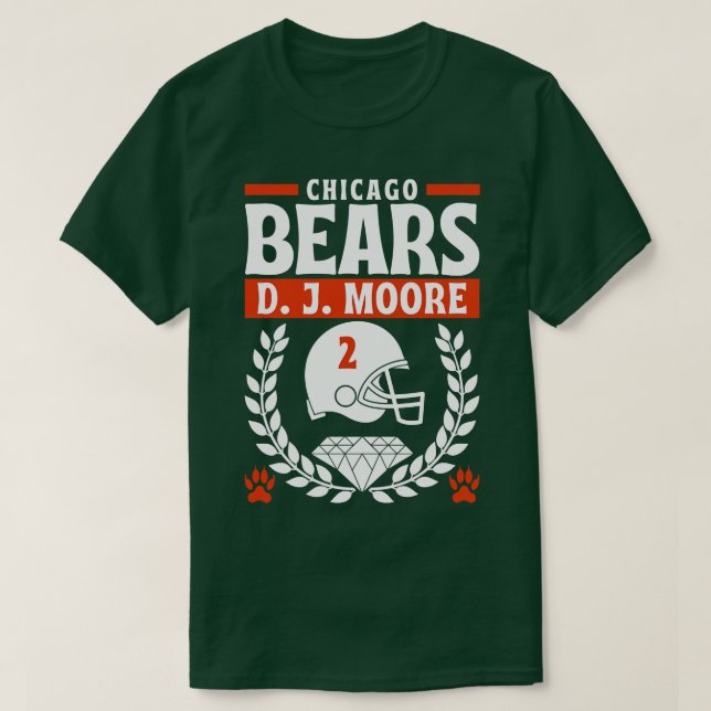 Chicago Bears D J Moore 2 Edition T-Shirt (Design Front)