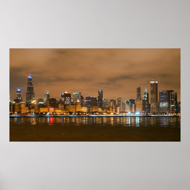 Chicago Bears Skyline Poster (Front)