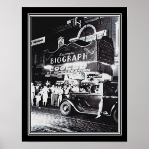 Chicago Biograph Theater ca.1934 B&W Poster