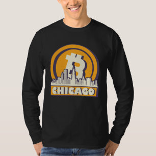 Chicago Bitcoin Maximalist  Bitcoin Chicago Skylin T-Shirt