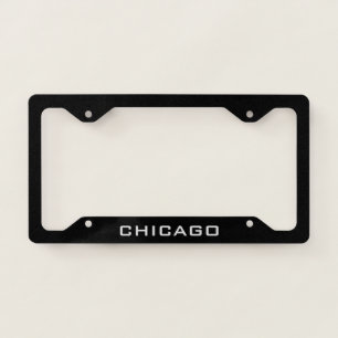 Chicago black license plate frames