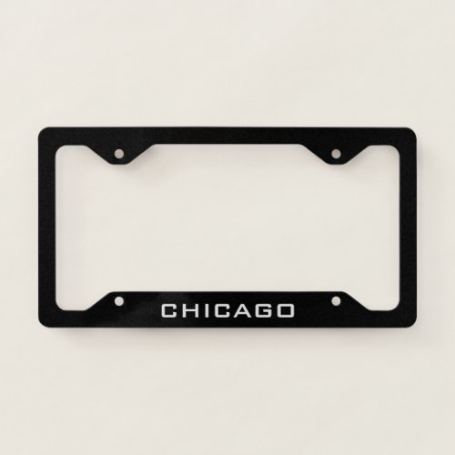 Chicago black license plate frames