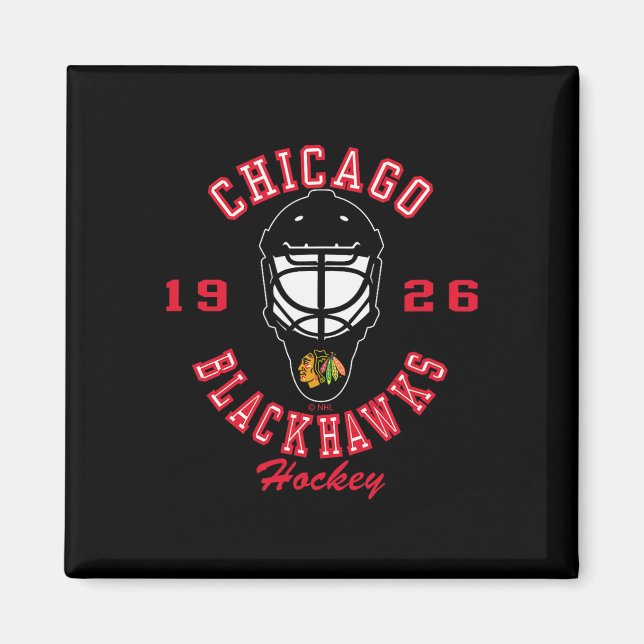 Chicago Blackhawks Hockey Mask Black Officially Li Magnet (Front)