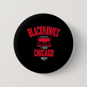Chicago Blackhawks Hockey Puck Black Officially Li Button