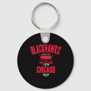 Chicago Blackhawks Hockey Puck Black Officially Li Keychain