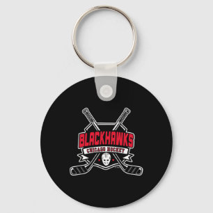 Chicago Blackhawks Hockey Sticks Black Officially Keychain