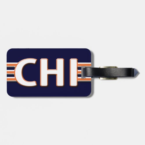 Chicago Blue and Orange Luggage Tag