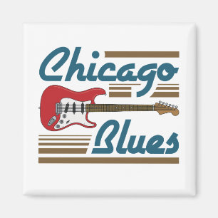 Chicago Blues Music Musician Guitar Magnet