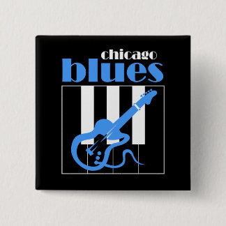 Chicago blues pinback button