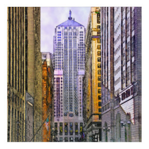 Chicago Board Of Trade - Square Acrylic Art