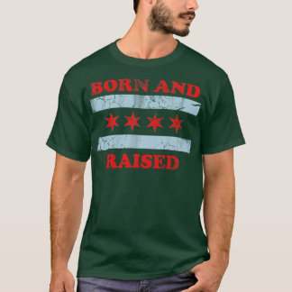 Chicago Born And Raised Vintage Fade T-Shirt