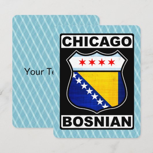 Chicago Bosnian American Card (Front/Back)