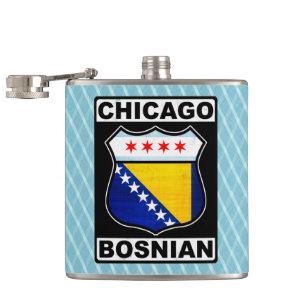 Chicago Bosnian American Hip Flask