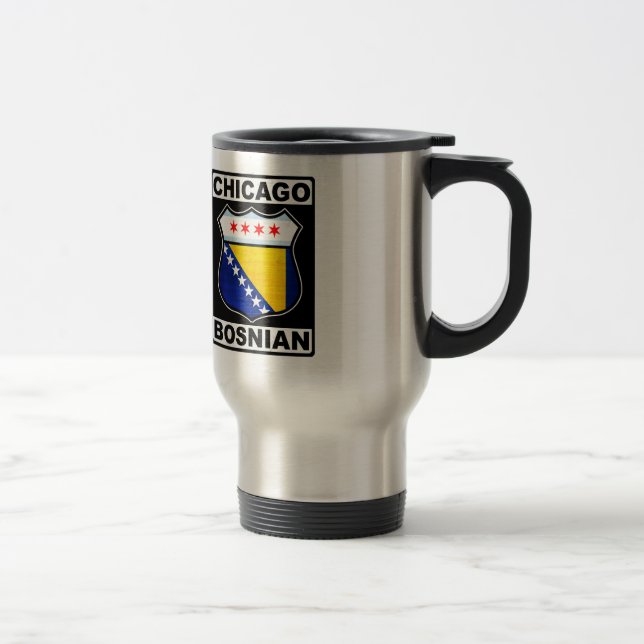 Chicago Bosnian American Travel Mug (Right)