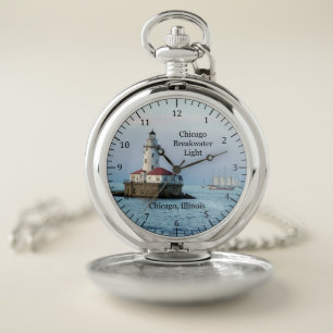 Chicago Breakwater Light & Windy II pocket watch