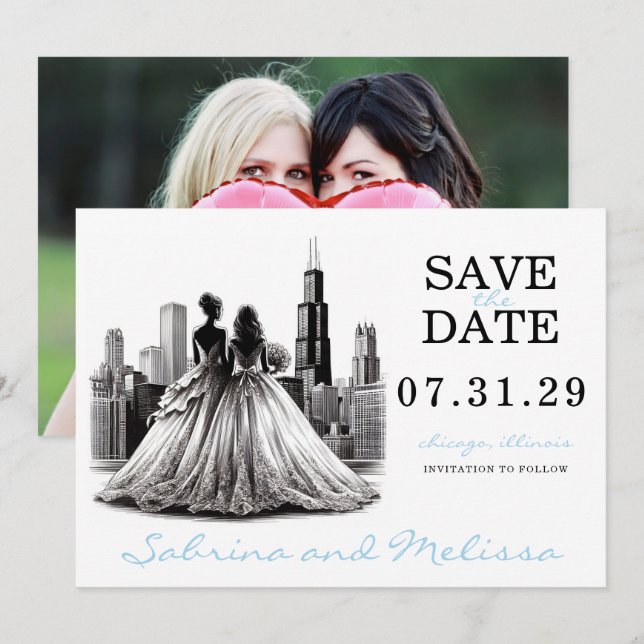 Chicago Brides Save The Date (Front/Back)