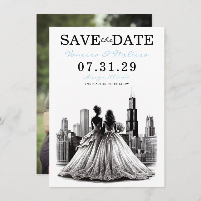 Chicago Brides Save The Date (Front/Back)