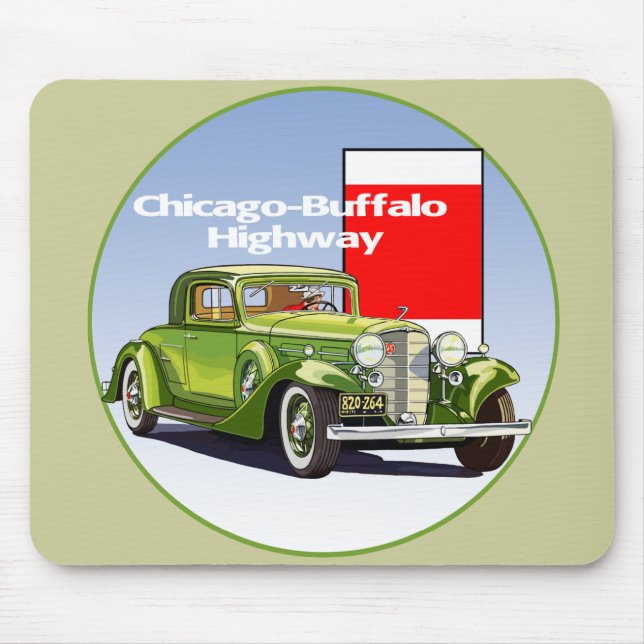 Chicago - Buffalo Highway National Auto Trail Mouse Pad (Front)
