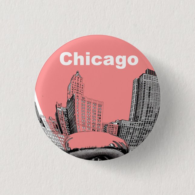 Chicago Buttons Vintage Pin (Front)