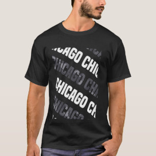 Chicago Camo Pattern Grey Camouflage T-Shirt