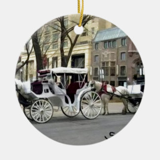 Chicago Carriage Ride Ceramic Ornament