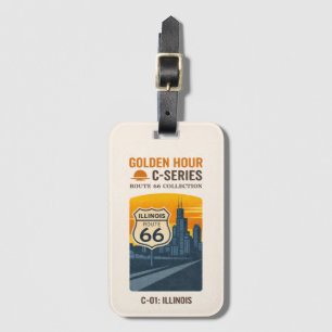 Chicago Centennial Skyline Sunset Journey Luggage Tag