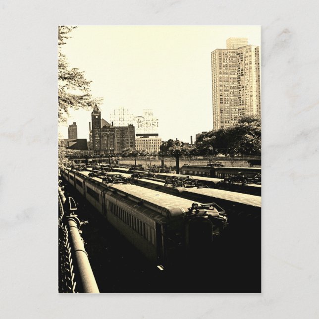 Chicago Central Railroad Station  ICRR 1969 Postcard (Front)