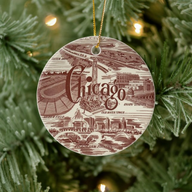 Chicago Ceramic Ornament (Tree)