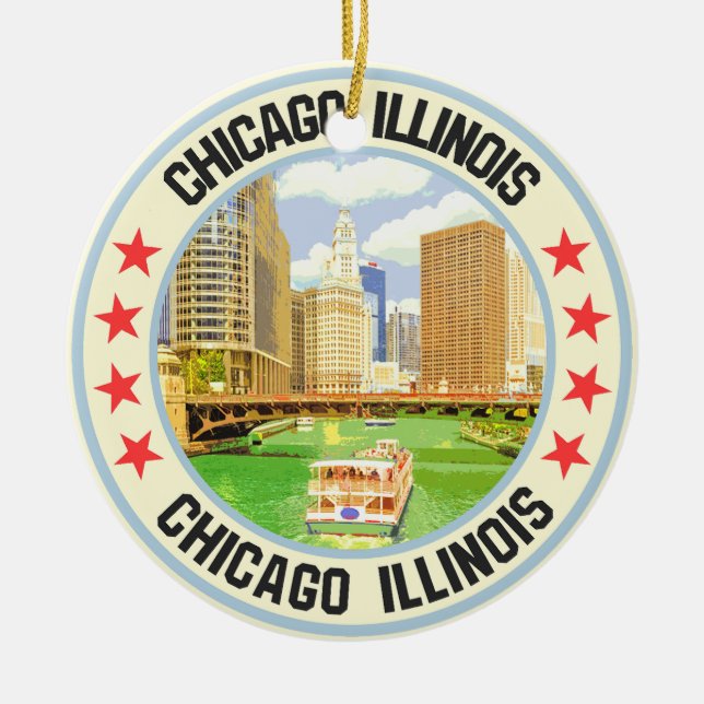 Chicago                                            ceramic ornament (Front)