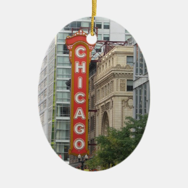 Chicago Ceramic Ornament (Front)