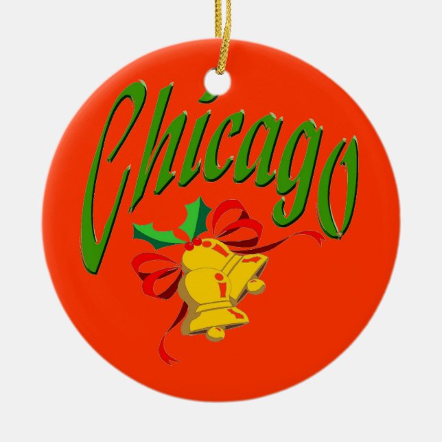 Chicago Ceramic Ornament (Front)