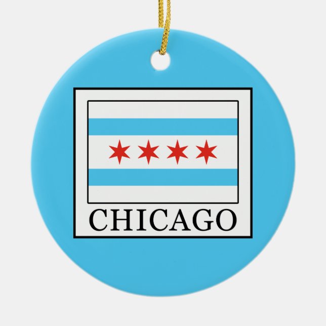 Chicago Ceramic Ornament (Front)