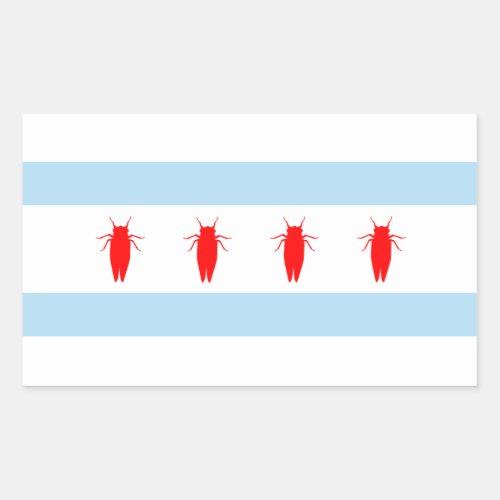Chicago Cicada Flag Sticker