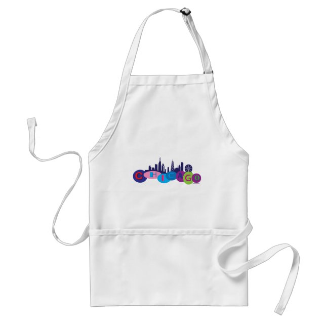 Chicago-Circles-1 Adult Apron (Front)