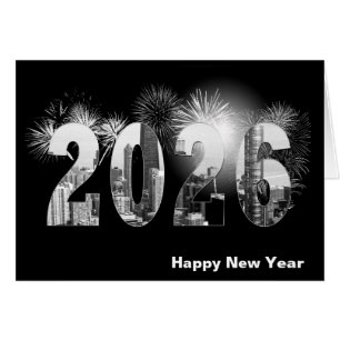 Chicago City 2026 New Year Fireworks Cards