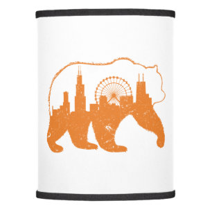 Chicago City Apparel Downtown Walking Bear Silhoue Lamp Shade
