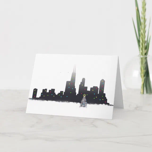 Chicago City Christmas Holiday Card | Zazzle